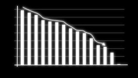 Abstract decreasing arrow business graph chart icon animation  - Powered by Shutterstock - Get 15% off with code: PIKWIZARD15