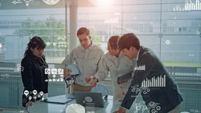 Multinational engineer and businesspeople meeting and statistical data concept. - Powered by Shutterstock - Get 15% off with code: PIKWIZARD15