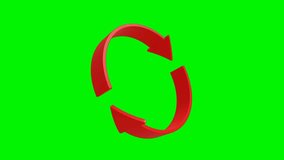 Arrow sign symbol animation on green screen, cartoon arrow pointing left Full HD, 4K animated image video overlay elements, graphic motion animation