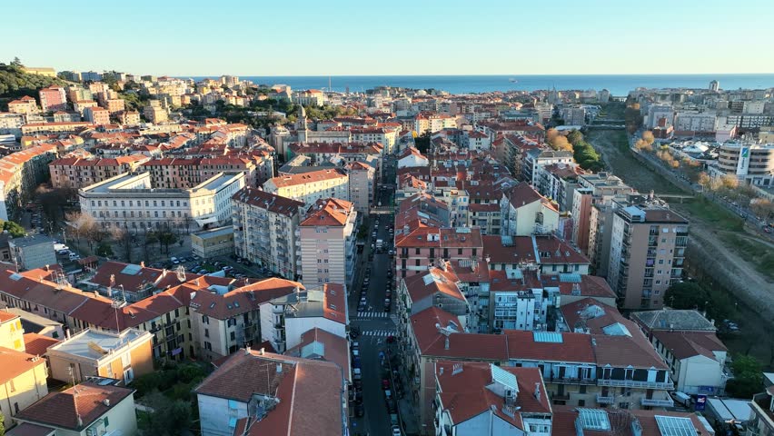 City of Savona in Italy, Italian Rivera, winter time