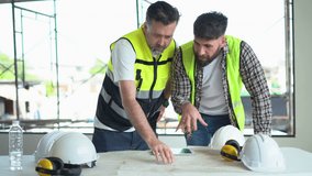 team of Construction workers Senior architect or civil engineer and foreman discussion to inspection structure apartment with blueprint at construction site. building project - Powered by Shutterstock - Get 15% off with code: PIKWIZARD15