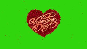Valentines Day high Resolution footage green screen 4k, The video element of on a green screen background, Ultra High Definition, 4k video, on a green screen background.