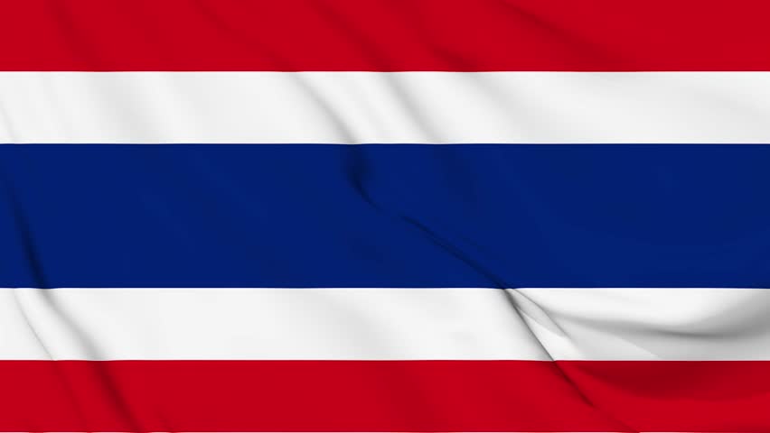 Thailand Waving Flag, Thailand Flag, Thailand Flag Waving Animation, Thailand Flag 4K Footage