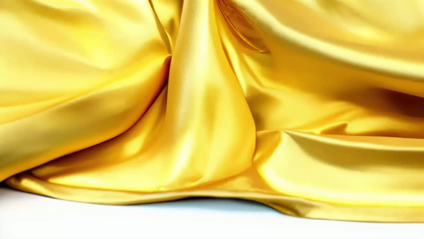 Golden Elegance Unveiled Mesmerizing 3D Golden Silk Fabric in Majestic Flying with Wind A Cinematic Spectacle of Opulence  Royalty-Free Stock Footage #3415329035