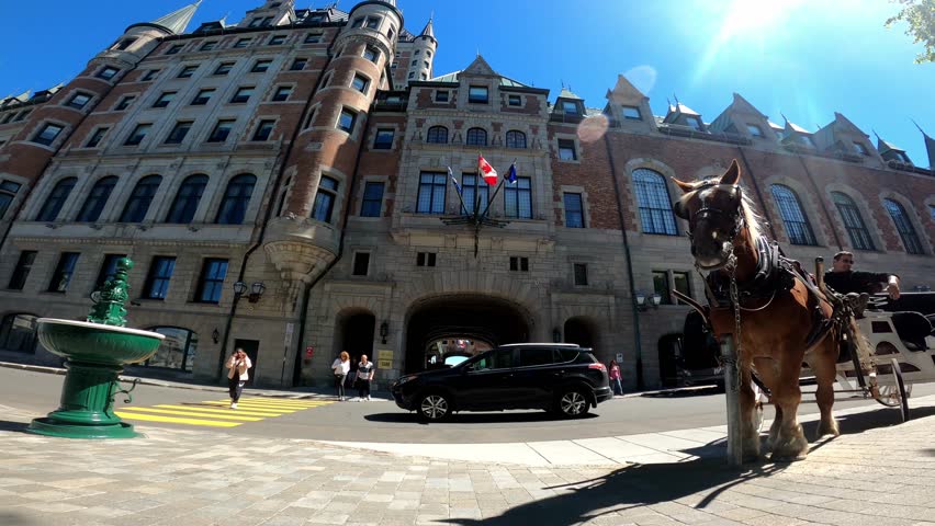 Quebec, Quebec - June 06 2022 - Quebec 236 Time Lapse Chateau Frontenac Quebec QC