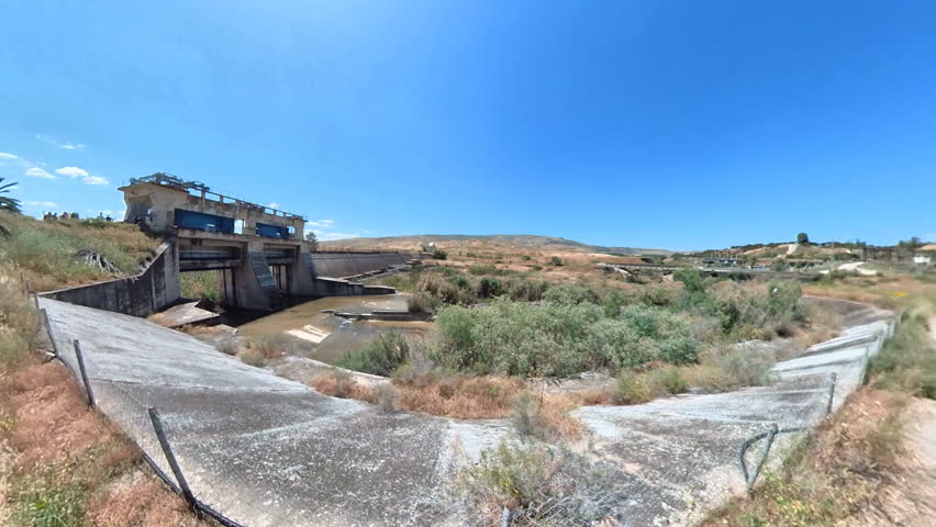 The first Jordan Valley hydroelectric power station from 1921, on the Yarmuk River, on the Naharayim Island of Peace between Israel and Jordan