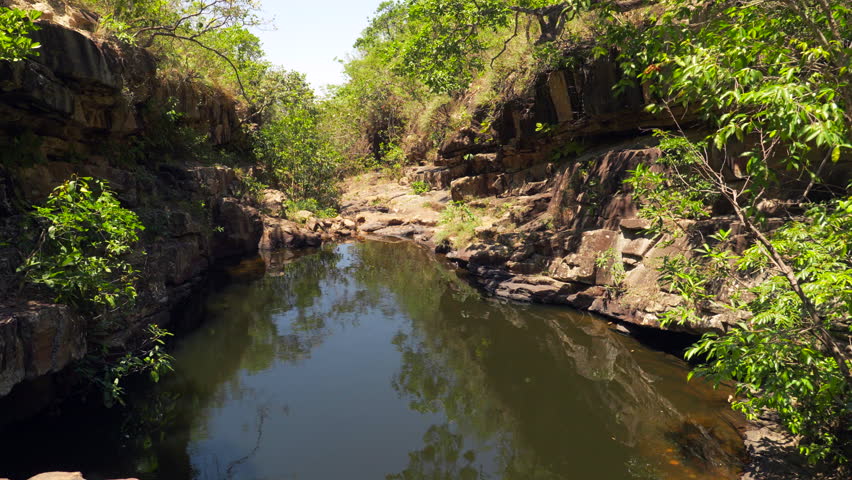 Canyon formed by downcutting water on the Brazilian Cerrado