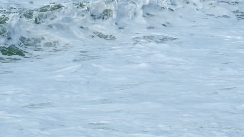 Waves And Sand At Tropical Beach. Beautiful Texture Of Big Power Dark Ocean Waves With White Wash. Real time. Royalty-Free Stock Footage #3415806221