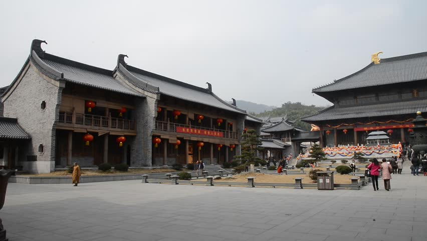 Ningbo, CHINA - Feb 13: scene of  Xuedou temple on Feb 13,2013 in Ningbo,
