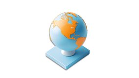 globe for education Icon nice animated for your isometric videos easy to use with Transparent Background