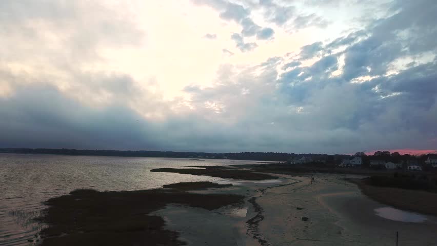 Cape Cod Beach Aerial Drone 