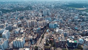 Exploring the vibrent streets of Dhaka City Stunning Bird's Eye View