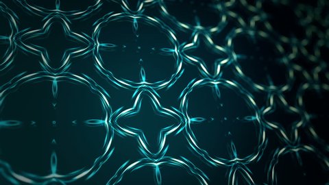 Abstract background with animation of mosaic pattern from lines, triangles and squares on glass surface. Animation of seamless loop.