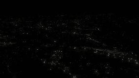 Night aerial view of the city of Rajasthan with lights