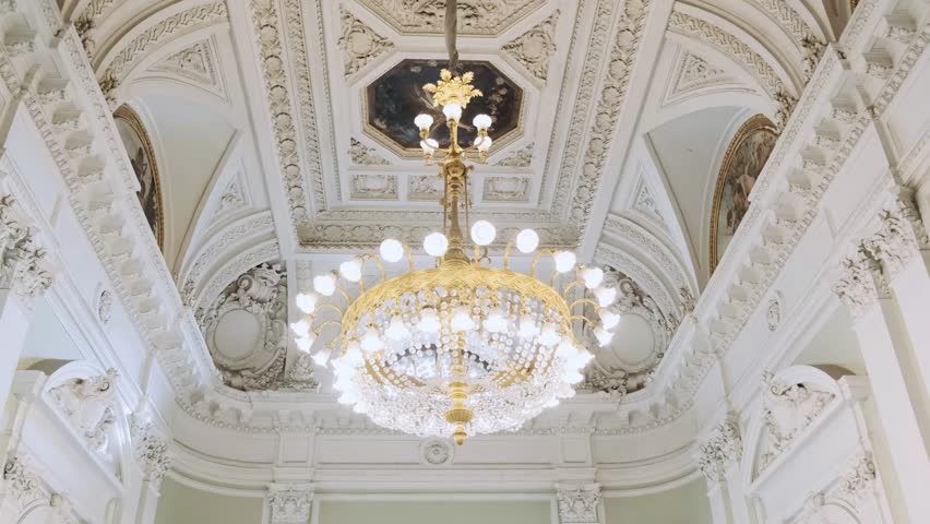 medieval chandelier in the museum building