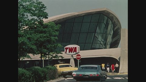 NEW YORK, 1971, The Trans World Airlines Terminal at Kennedy International Airport, by Eero Saarinen, exterior