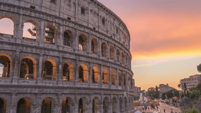 Rome Italy time lapse 4K, city skyline sunset timelapse at Rome Colosseum - Powered by Shutterstock - Get 15% off with code: PIKWIZARD15