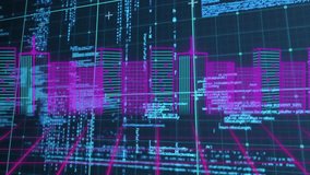 Animation of data processing over digital cityscape on black background. Technology, metaverse, computing and digital interface concept digitally generated video. - Powered by Shutterstock - Get 15% off with code: PIKWIZARD15