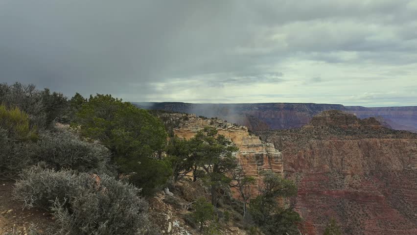 dark clouds over the mountains