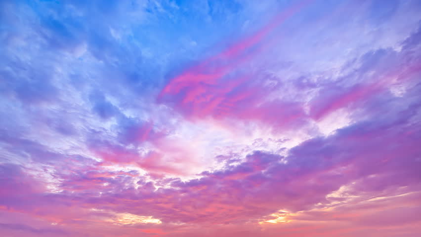 4K Sky Time lapse, Beautiful background, Spectacular red sky clouds nature landscape at sunrise.