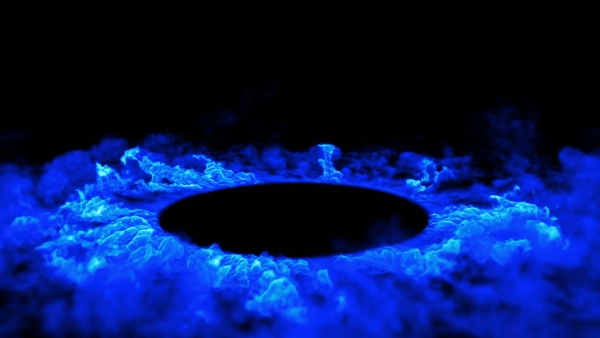 blue fire smoke shockwave effect animation