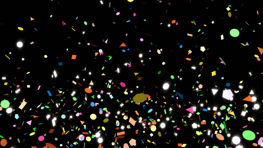 3 anims in the clip. 2 confetti explosions, and 1 raining confetti effect. This short anim is perfect for games, apps, commercials, and marketing presentations. Transparency is embedded in video. Royalty-Free Stock Footage #34176787
