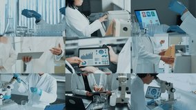 Collage movie of various industrial workers and digital technology concept. - Powered by Shutterstock - Get 15% off with code: PIKWIZARD15