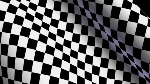 Checkered flag with fabric surface texture 