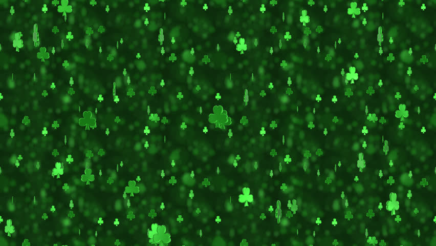 St Patricks CLOVER Loop Tile Falling Background. This St Patricks day 3d animation is loopable and tileable. Royalty-Free Stock Footage #3418058911