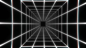 Tunnel Grid Perspective: Seamless Loop of 3D Wireframe Corridor - Powered by Shutterstock - Get 15% off with code: PIKWIZARD15