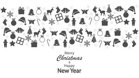 Merry christmas and happy new year set decoration element icons banner backg, art video illustration. - Powered by Shutterstock - Get 15% off with code: PIKWIZARD15