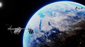 satellite Stock Video Satellite, Satellite View, Astronaut, Star - Space, Outer Space