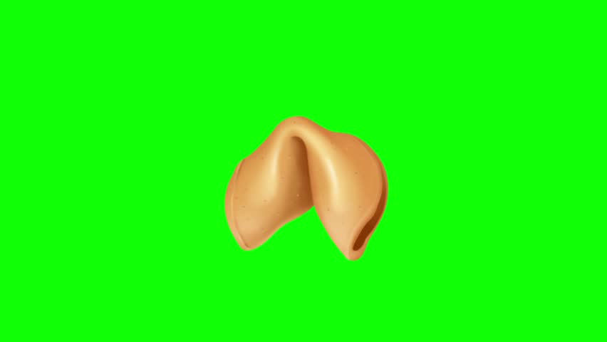 breaking fortune cookies, motivational words, 3d animation, green screen background Royalty-Free Stock Footage #3418442981
