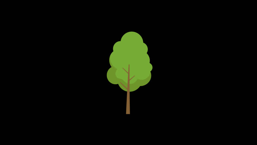 animated footage of moving trees. motion graphics of trees