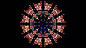 4K colorful looping kaleidoscopic sequence - stained glass - Powered by Shutterstock - Get 15% off with code: PIKWIZARD15