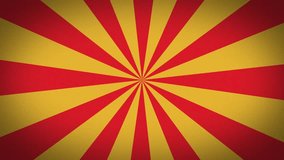 4K sunburst retro cartoon rotating background animation. Seamless looping retro pop art cartoonish background. Red and yellow color rotating simultaneously - Powered by Shutterstock - Get 15% off with code: PIKWIZARD15
