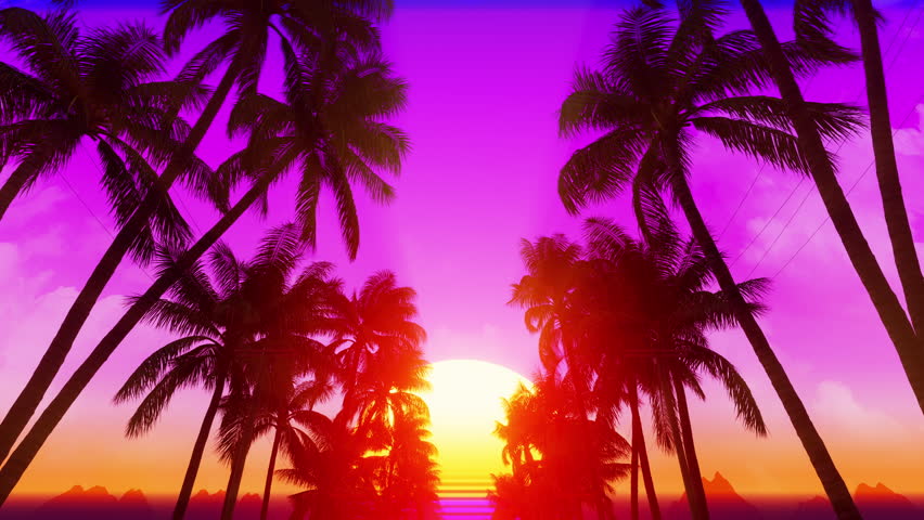 Coconut Tree Plant On Summer Village is motion footage for art retro films and cinematic in space. Also good background for scene and titles, logos
