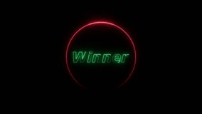 

Red color circle neon glowing turquoise color text winner animation on the black background. - Powered by Shutterstock - Get 15% off with code: PIKWIZARD15