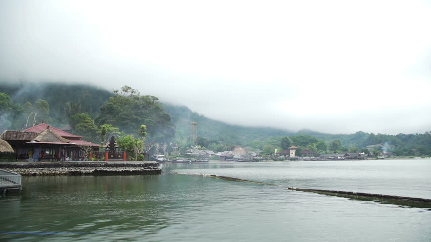 Nature resort on Lake Batur in Bali Indonesia