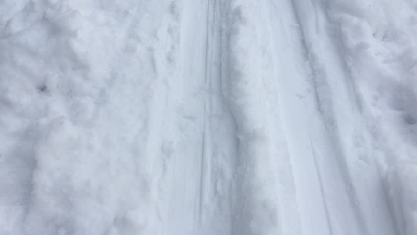 ski track in park day 