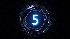 Futuristic interface HUD light effects. Digital decoding or countdown 5 to 0. Sci-Fi light Effects electronic protection system - Powered by Shutterstock - Get 15% off with code: PIKWIZARD15