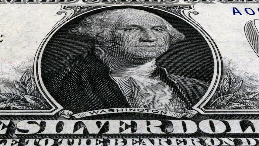 George Washigton Portrait in One Dollar Bill