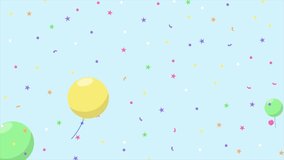 happy birthday video, happy birthday card with balloons, card with balloons