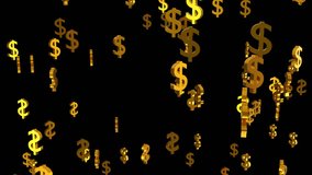 Spinning US dollar falling on black background, Currency, Economy or investment - Powered by Shutterstock - Get 15% off with code: PIKWIZARD15