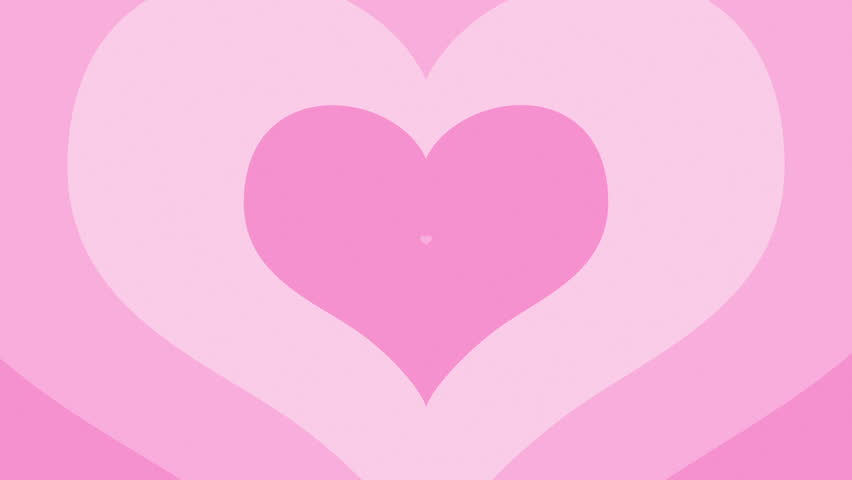 A repeating pattern of pastel pink  Valentines love hearts. Cute heart shaped tunnel. Full HD and looping Valentine