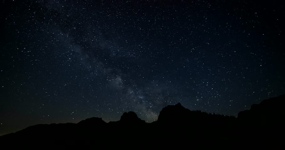 Night sky in the swiss mountains called Gantrisch