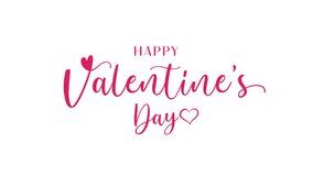 Happy valentines day handwritten animated text in pink color. Suitable for celebrations or greeting cards. Romantic valentine's day background animation. Happy Valentine's Day. 4K - Powered by Shutterstock - Get 15% off with code: PIKWIZARD15