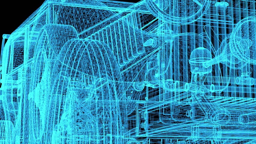 Looping Car Animation Wireframe