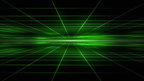 Futuristic retro grid of neon green lines forming an endless tunnel. Cryptocurrency, big data, blockchain and digital technology background. Seamless grid tunnel. Finance, business, AI. 4k loop. - Powered by Shutterstock - Get 15% off with code: PIKWIZARD15