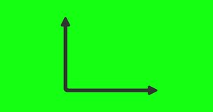 chart 2d animated icon in two colors. chart 4k looped video animation on green screen. chart motion design graphics for web, mobile and ui design.